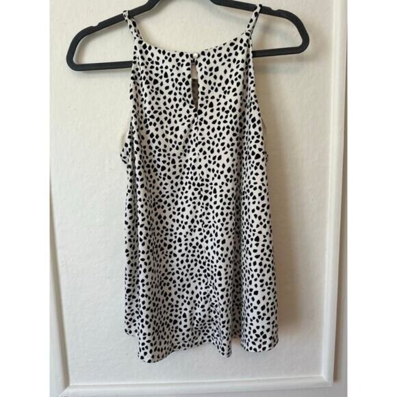 Fortune & Ivy Sleeveless Dalmatian Print Top - Picture 2 of 4